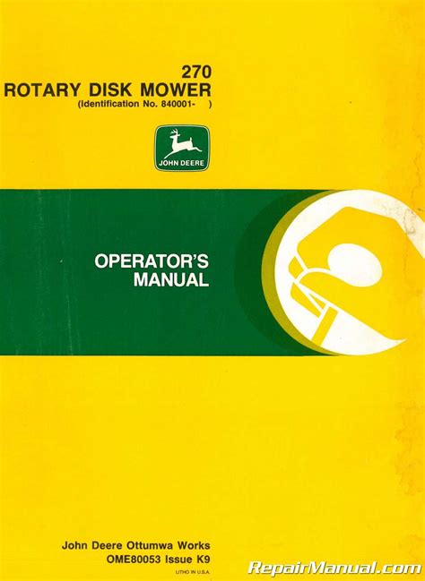 john deere 270 manual